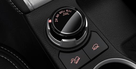 Afbeelding van de bedieningsknop van de 4WD van de L200